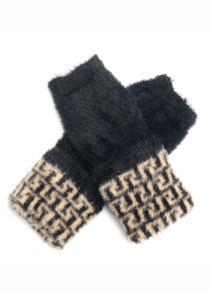 Pure Fashion Fluffy Fingerless Gloves